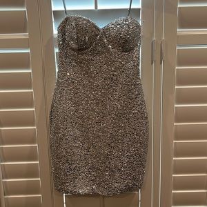 Silver Sparkle Statement Dress